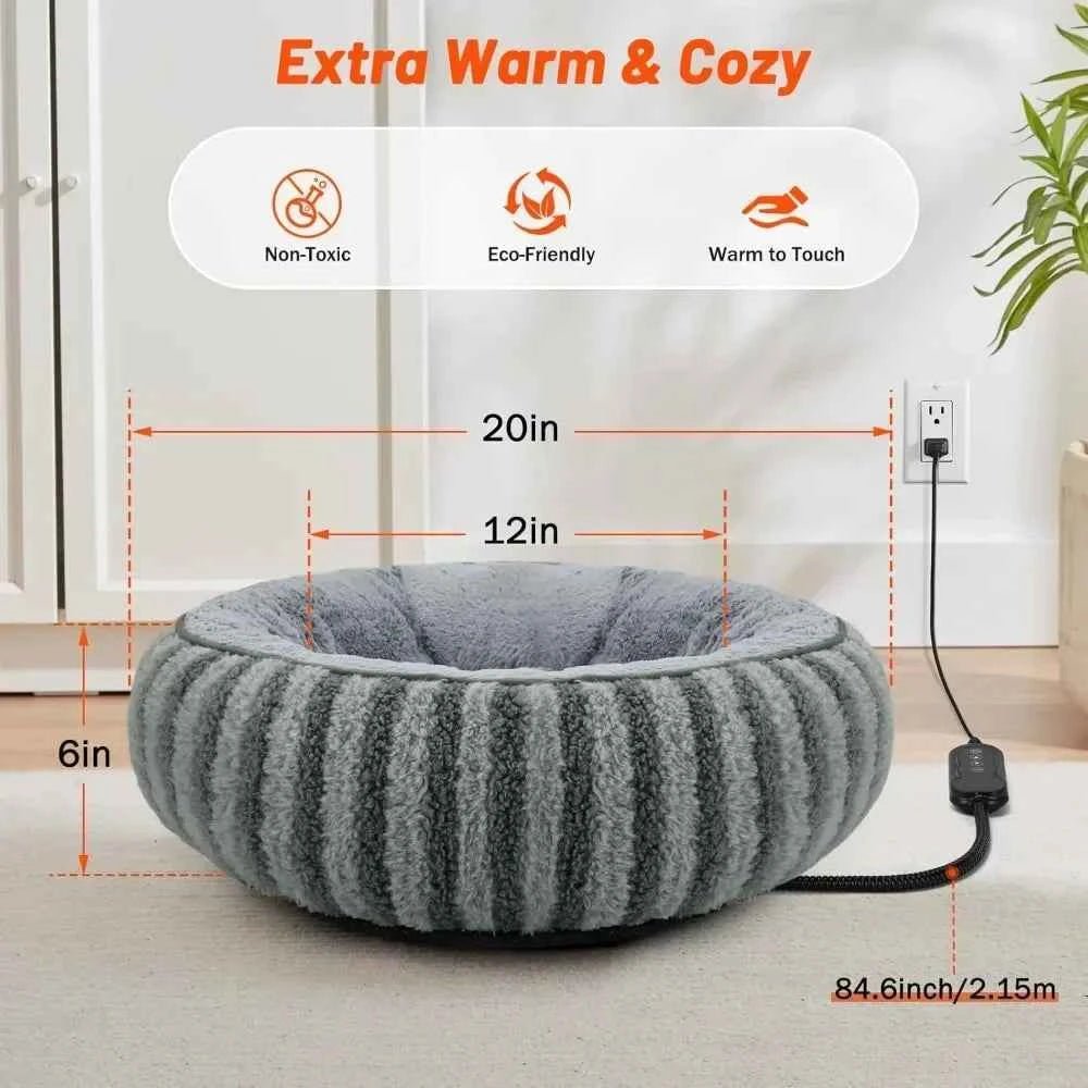 CalmPaws Heated Pet Bed - Cozy Warming Bed - CalmPaws