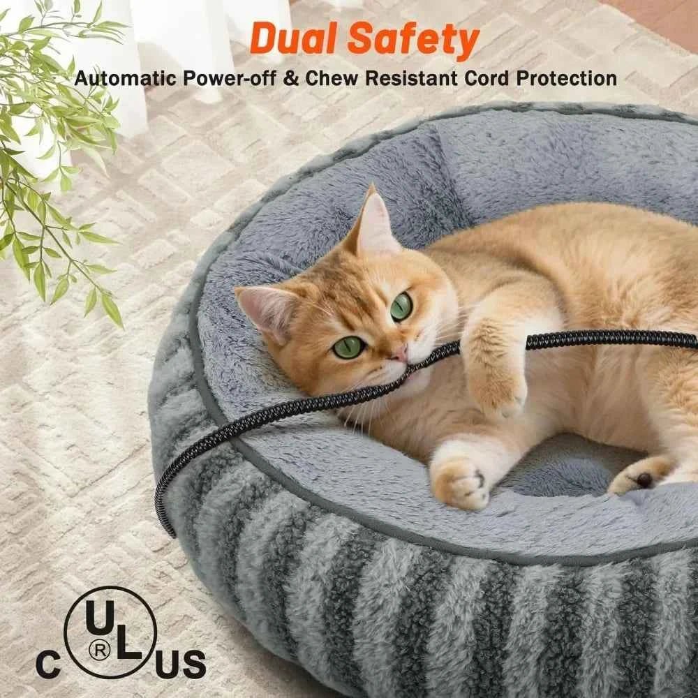 CalmPaws Heated Pet Bed - Cozy Warming Bed - CalmPaws