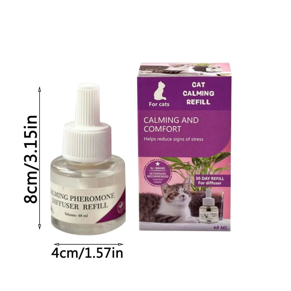 Cat Calming Pheromone Diffuser Refill Anti-Stress Relief Spray Scratching Urine Marking 2026 Trending Difusor de Feromonas para