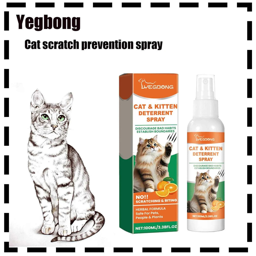 Pet Anti Scratch Spray Restricted Area Scratch Training Stop Sofa Chewing Anxiety Relief Calming Cat Furniture Protector Spray