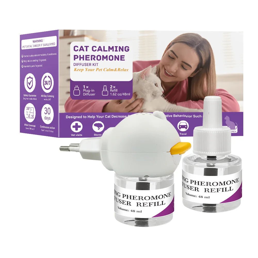 Pet Soothing Liquid, Cat and Dog Soothing Liquid, Felomon Anti Stress Prevention, Cat Urine, Electric Heating Set - CalmPaws