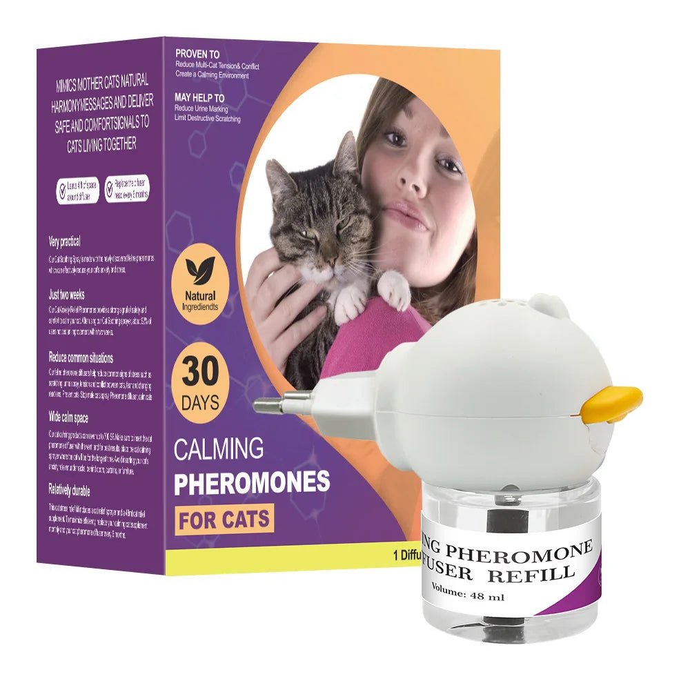 Pet Soothing Liquid, Cat and Dog Soothing Liquid, Felomon Anti Stress Prevention, Cat Urine, Electric Heating Set - CalmPaws